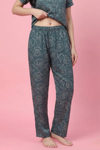 Zivame Satin Pyjama Set - Sagebrush Green — thumbnail 5